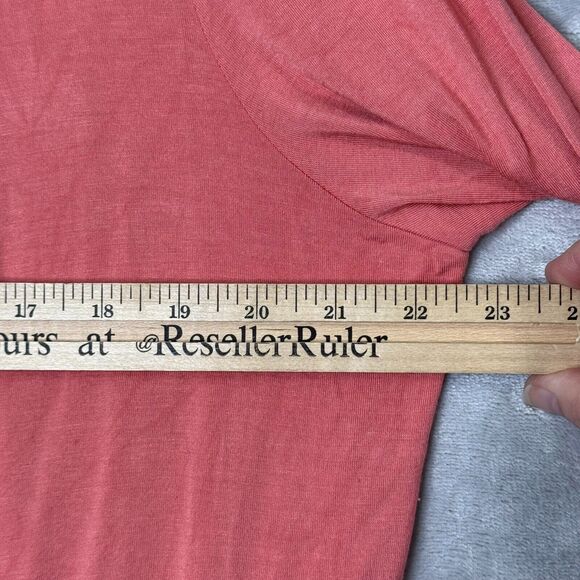 Logo Layers by Lori Goldstein Cardigan Womens Large Coral Open Front Knit - Picture 7 of 11